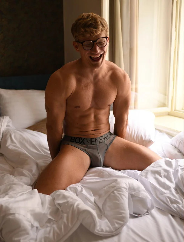All Over Mesh Briefs - Grey Steel
