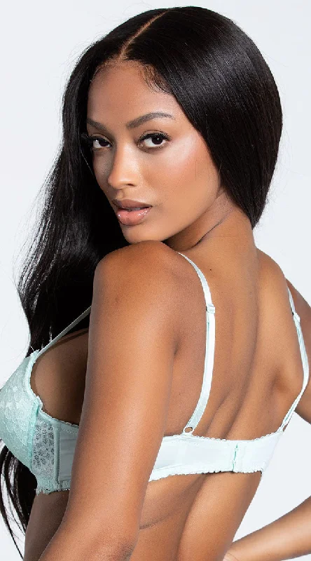 Yandy Double Up Daisy Aqua Demi Bra